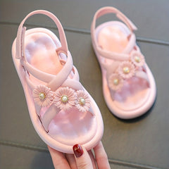 Toddler Girls Flower Sandals Lightweight Beach Shoes