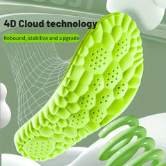 4D Orthopedic Sport Insoles Soft Breathable High elasticity Shock Absorption