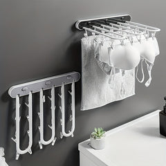 Balcony Drying Rack with 24 Clips Household Folding Rack
