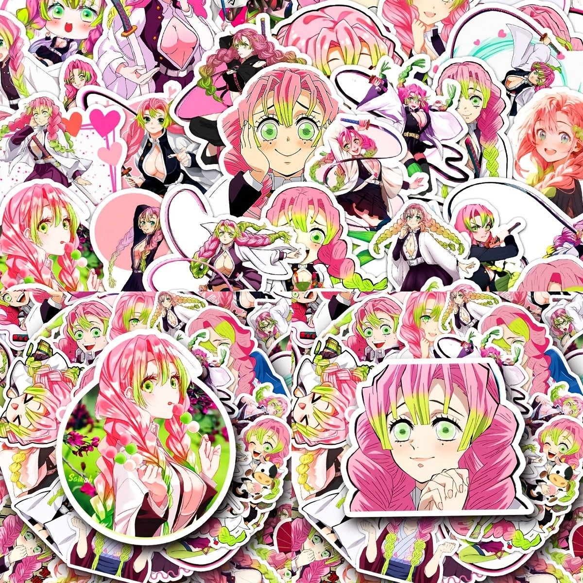 50pcs Cartoon Anime Graffiti Stickers For Laptop Desktop Water Cup Decoration