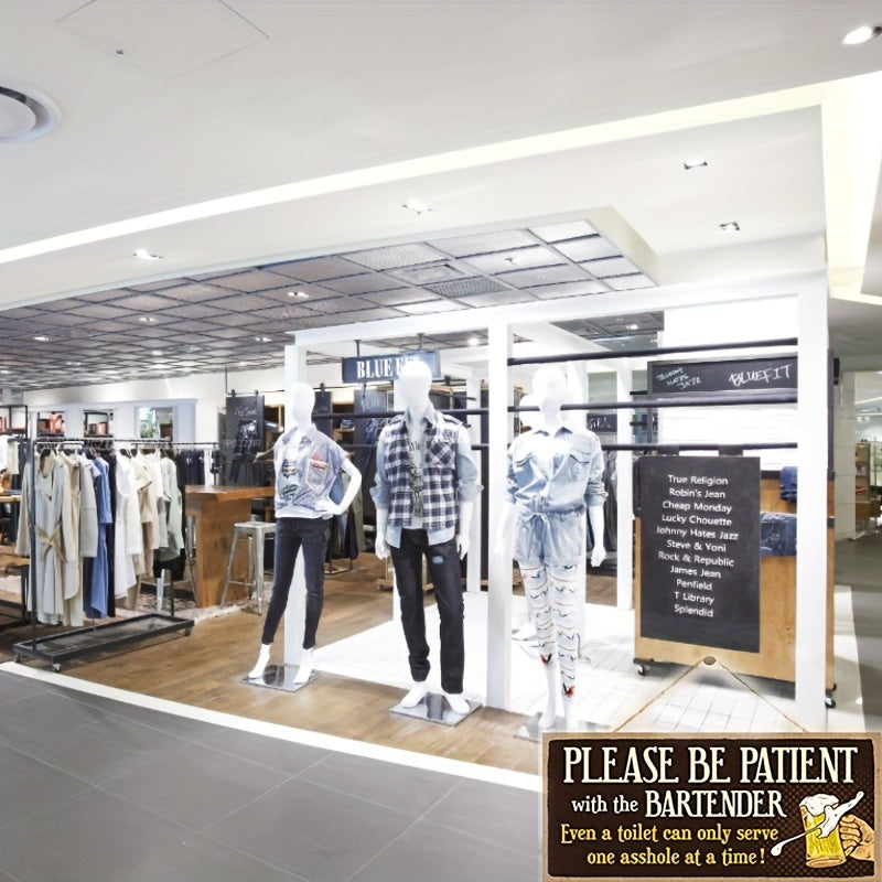 Funny Bar Sign Be Patient Bartender Wall Art Decor