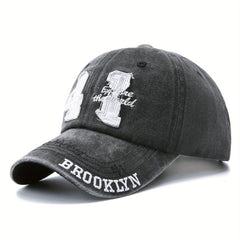 Distressed Patch Baseball Cap Cotton Adjustable Unisex Dad Hats Casual