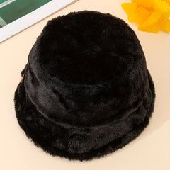 Warm Plush Winter Bucket Hat Windproof Unisex Cap