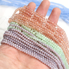 120pcs Crystal Glass Beads Round Spacer for Jewelry Making DIY