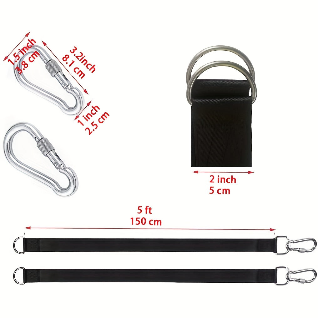 Tree Swing Hanging Kit 2100lbs Easy Install Straps & Snap Hooks