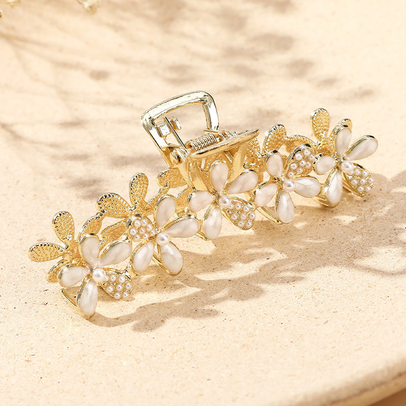 Vintage Rhinestone Hair Claw Thick Hair Clip