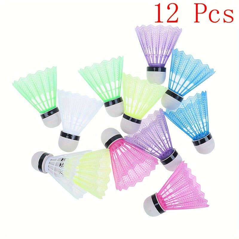 12pcs Colorful Badminton Shuttlecocks for Training Exercise