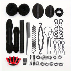 53pcs Hair Styling Set Hair Accessories DIY Hair Modelling Tool Kit