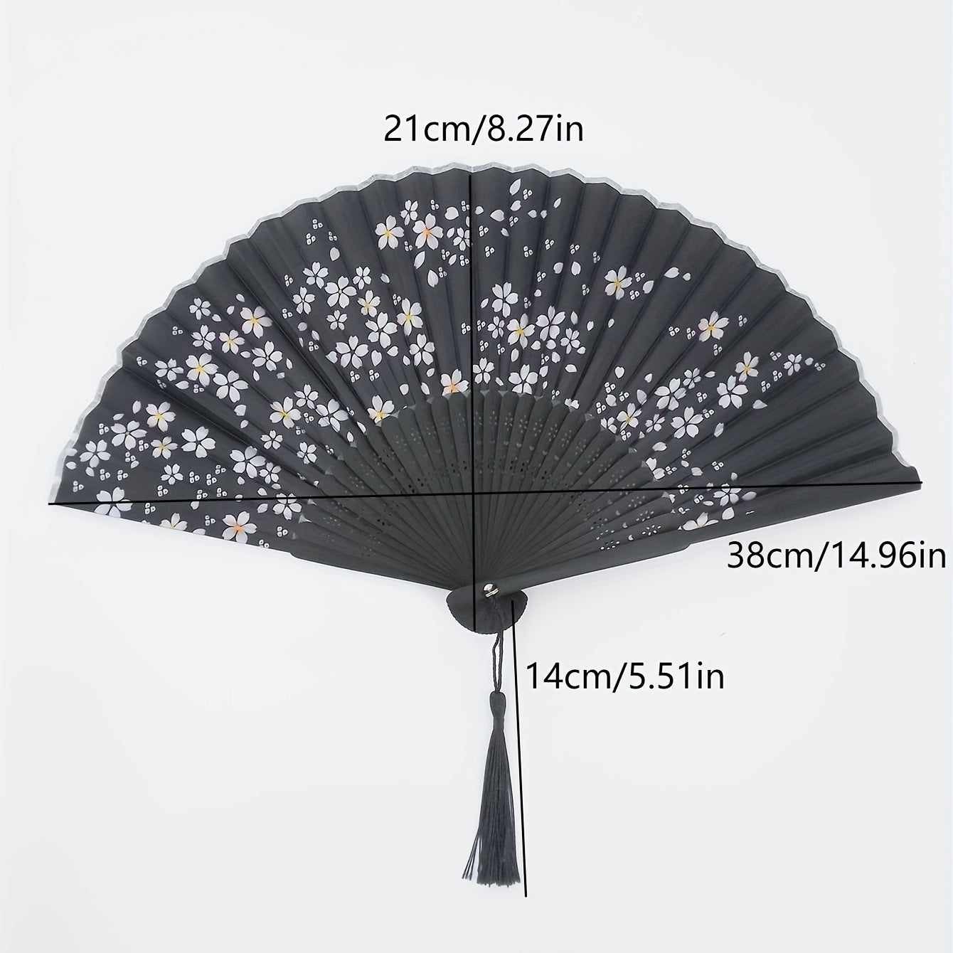 Vintage Flower Folding Fan Dance Performance Fan