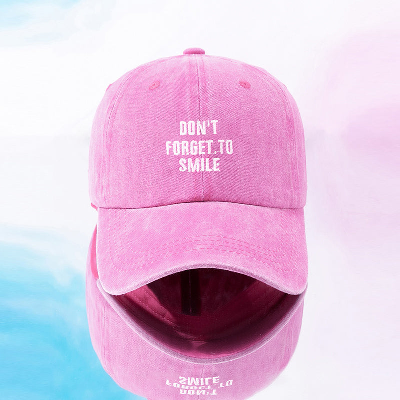 Don't Forget To Smile Baseball Cap Unisex Men And Women's Cap