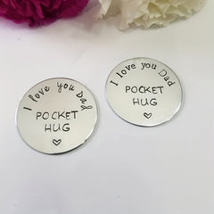Men's POCKET HUG Love Token I Love You Dad Father's Gift