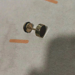 Funky Stainless Steel Stud Earring Round Barbell Retro Style