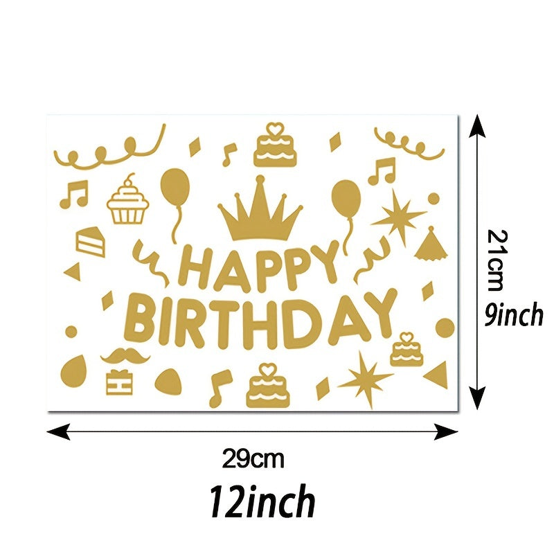 4pcs Birthday Pompom Stickers - Sparkle up Your Celebrations