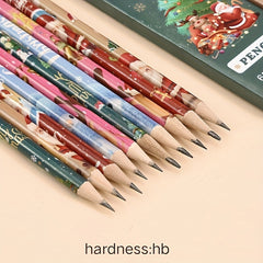 6pcs Christmas Funny Cartoon Pencil Set for Kids School Supplies