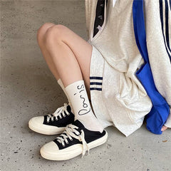Women's Letter Pattern Crew Socks