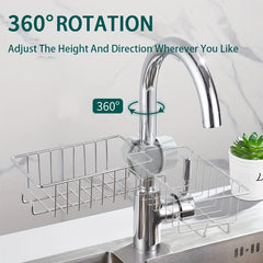 Stainless Steel Over Faucet Storage Rack - Adjustable Height