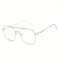 Clear Lens Glasses for Students Metal Nearsighted Spectacles