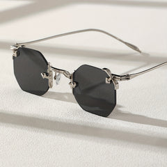 Men's Metal Rimless Sunglasses UV Protection