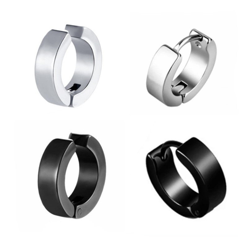Men's Titanium Steel Ear Buckle Punk Studs
