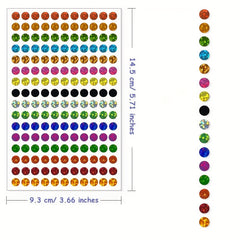 3520pcs Colorful Coding Labels 1/4" Dot Stickers 16 Colors