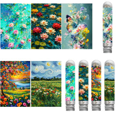 5 Packs Adult Mini Test Tube Puzzle Jigsaw Flowers Game Home Decor Display