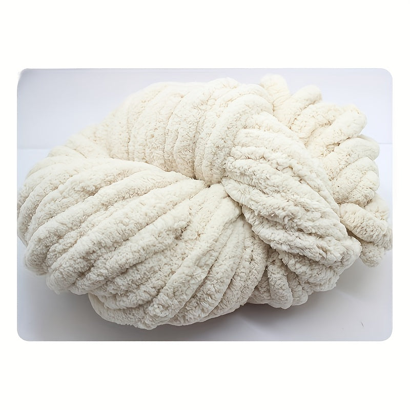 2pcs Polyester Chenille Thread Ice Strips for DIY Knitting Crocheting Blanket