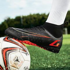 Men's High Top TF Cleats Lightweight Sport Shoes for Soccer Running