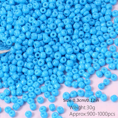 30g Rainbow Opaque Seed Beads 3mm for Jewelry Making