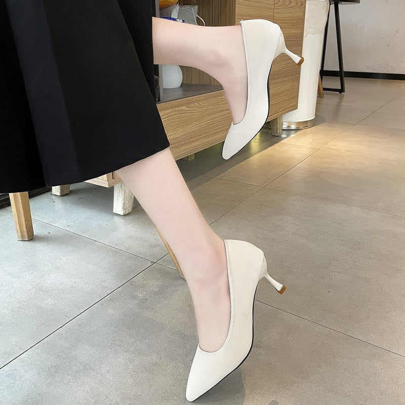 Women's Pointed Toe Stiletto Heels Slip On Soft Sole Sexy Dress Court Pumps
