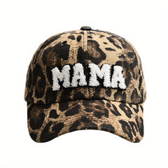 Leopard Print Baseball Cap Label Patch Lightweight Sun Hat