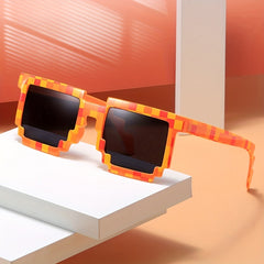 Gamer Robot UV Protection Sunglasses Cosplay Pixel Mosaic Sun Glasses