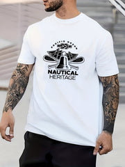 Attitude Print Men's Graphic Crew Neck Active T shirt