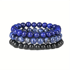 Men's Bronze Tiger Eye Agate Stone Set Bullet