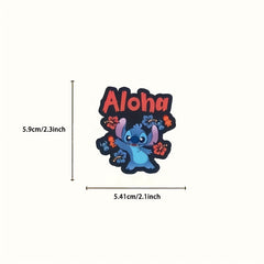 100pcs Stitch Stickers Waterproof Cartoon Decals Pink Designs Stitch Text
