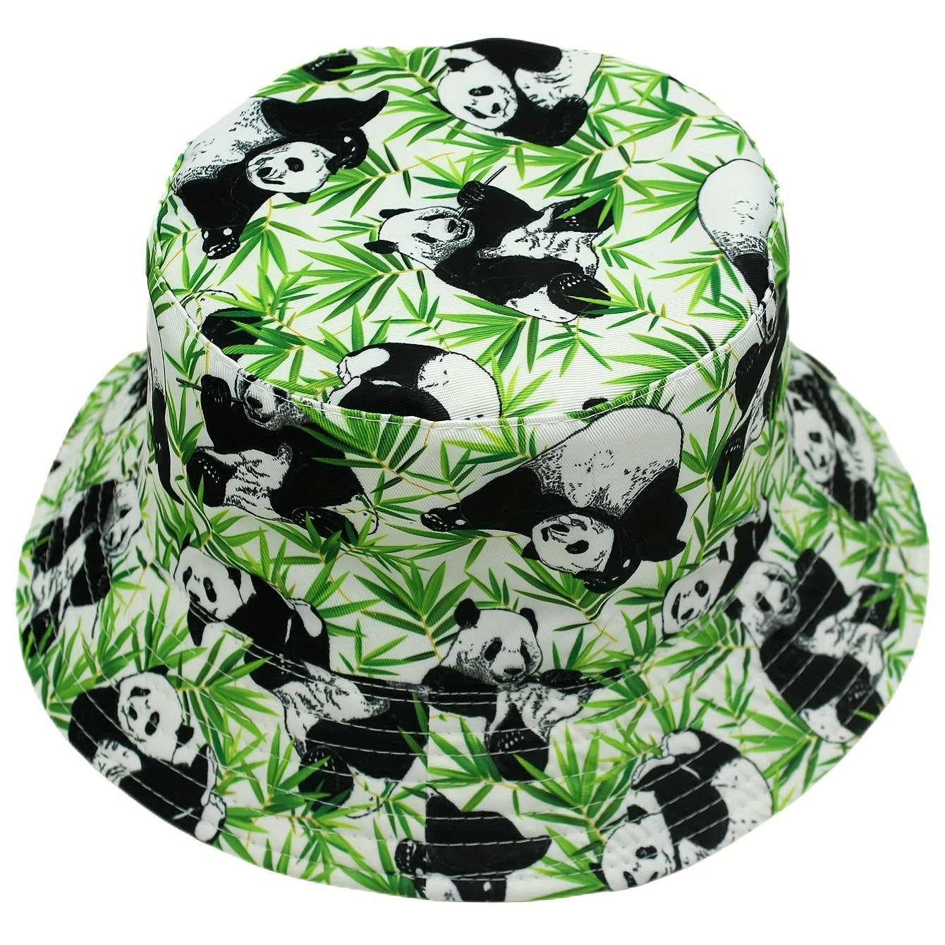Versatile Sunshade Bucket Hat With Panda Print for Men Women Daily Shopping