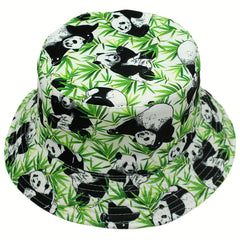 Versatile Sunshade Bucket Hat With Panda Print for Men Women Daily Shopping
