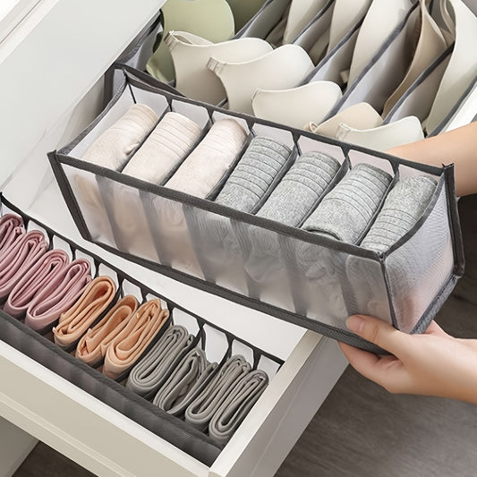 3pcs Fabric Underwear Storage Boxes Clothes Organizer Drawers