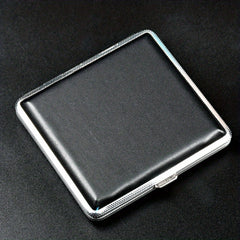 Leather Cigarette Pack 20 Split Tight Band Men's Storage Box