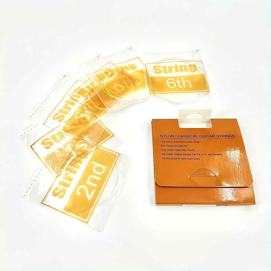 Classical Guitar Strings Clear Nylon Silvery Copper Alloy 6 String Set