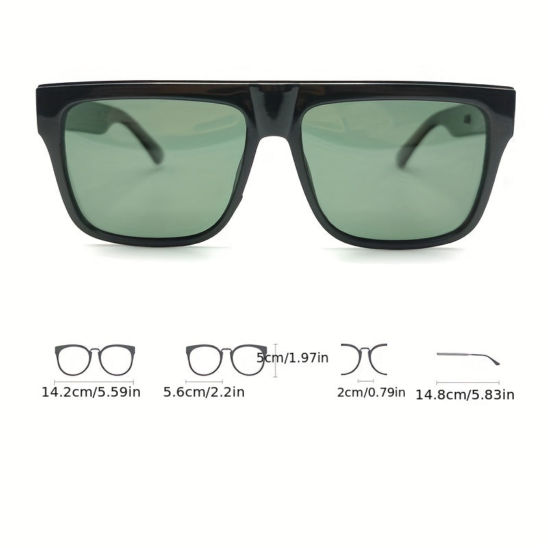 Men's Polarized Sunglasses Large Frame UV400 Eyewear with Case