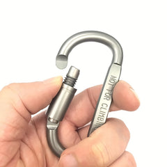 1pc D Type Mountaineering Buckle with Locksnap Nut High Aluminum Backpack Buckle
