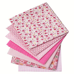 7pcs 24 89 24 Pink Quilting Cotton Fabric Squares Printed Craft Fabric