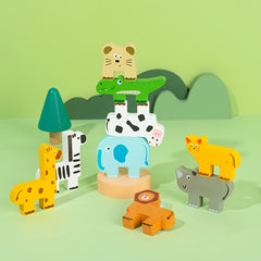 Wooden Animal Sorting Board for Toddlers with 6 Animals