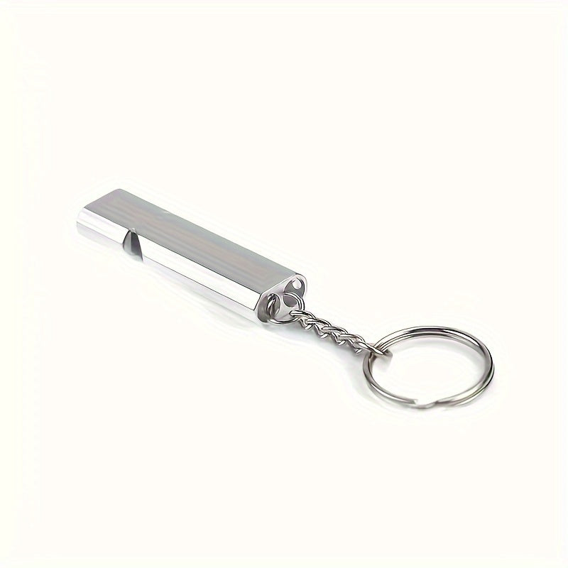 6pcs Double Frequency Alloy Aluminum Emergency Survival Whistle Keychain