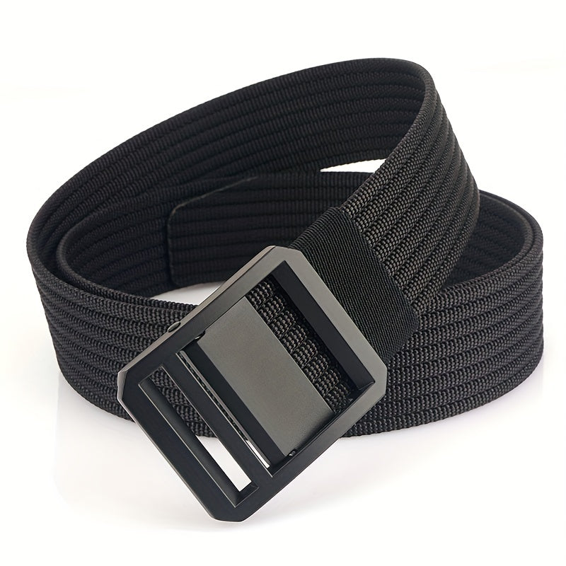 Men's Metal Buckle Nylon Braided Belt Casual Youth Belt