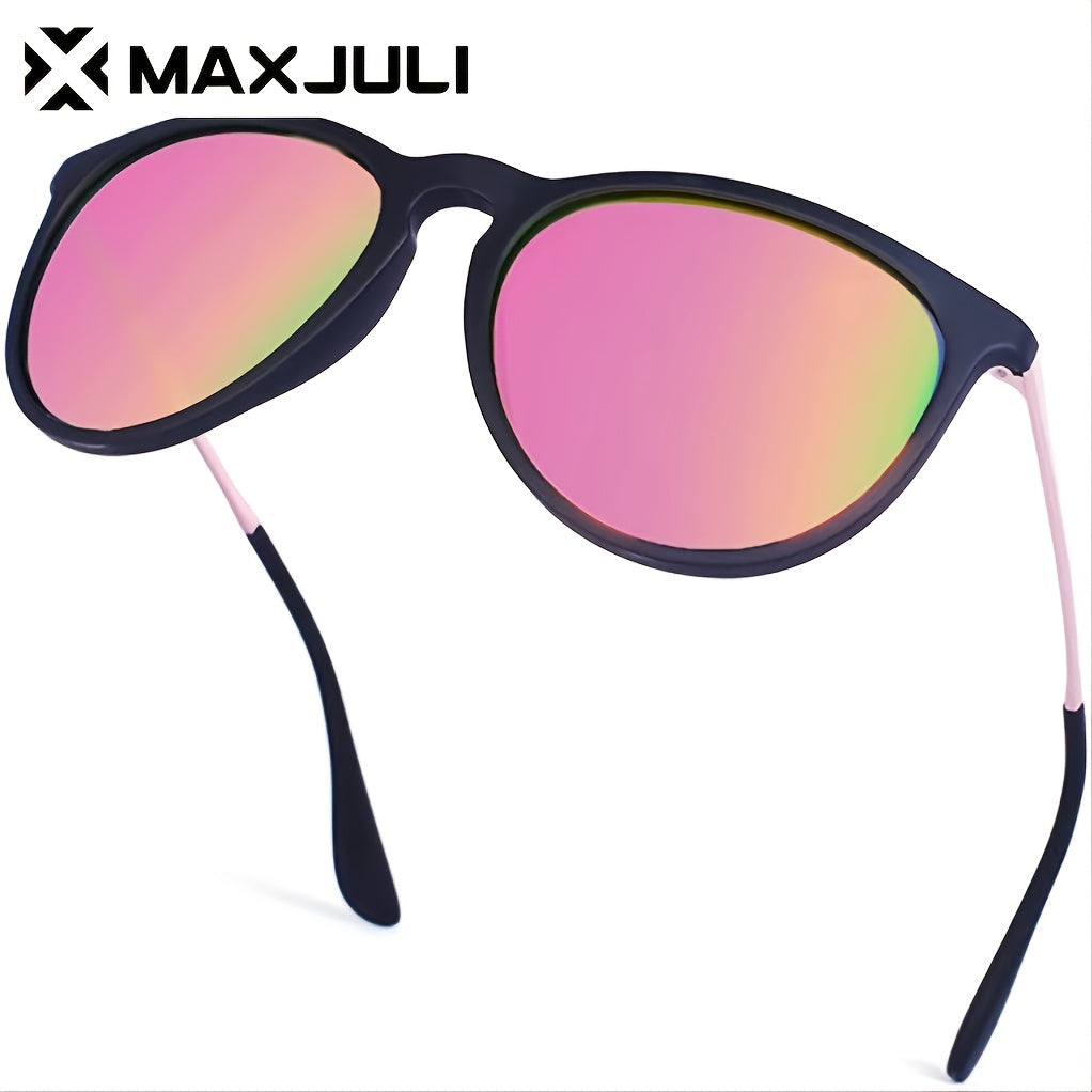 Maxjuli Women's Polarized Sunglasses - Stylish Metal Shades for Football Game