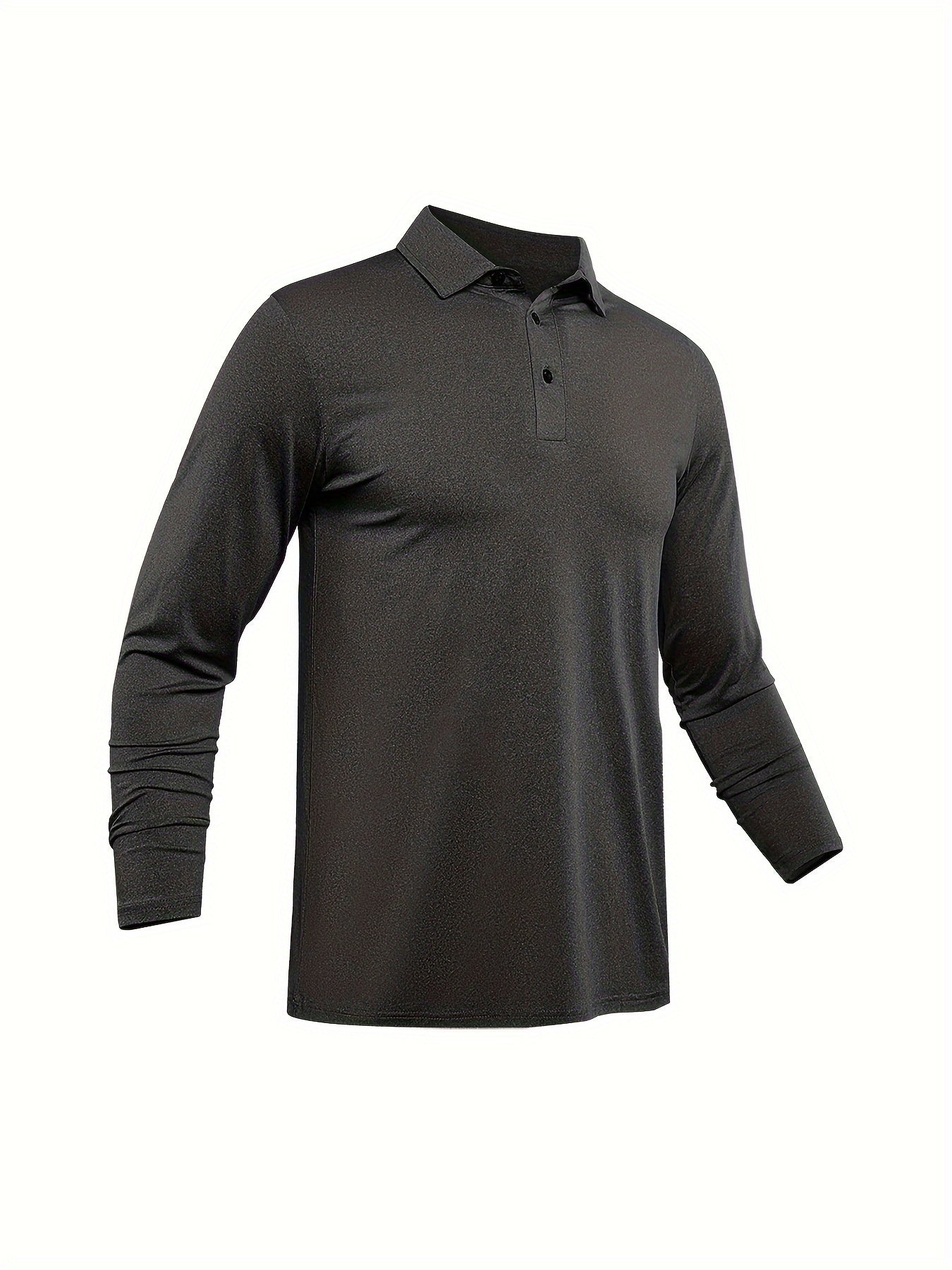 Mens Casual Long Sleeve Golf Tennis Shirt Quick Dry Equestrian Clothing