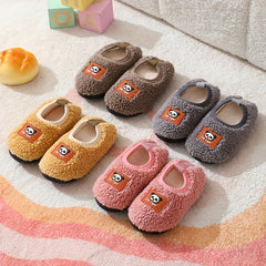Girls Cartoon Furry Slip On House Shoes