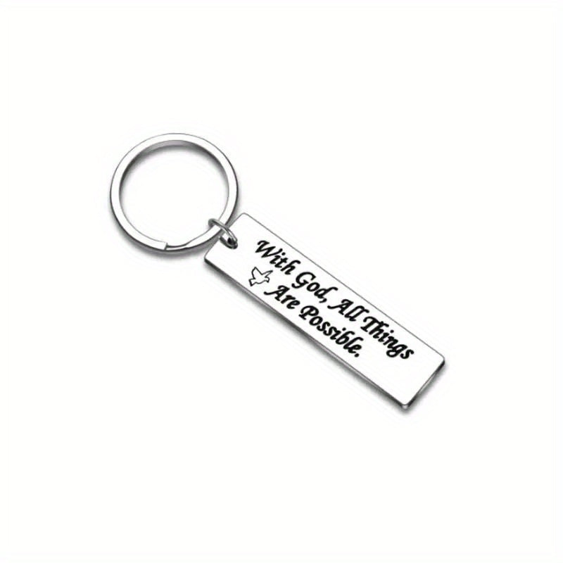 Faith Gift Keychain For Friends Birthday Graduation Stainless Steel Women