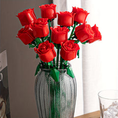 3pcs Roses Flower Building Blocks 3 Colors Bouquet Gift for Girls Kids